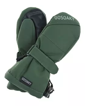 Удлиненные варежки цвета хаки GOSOAKY детские