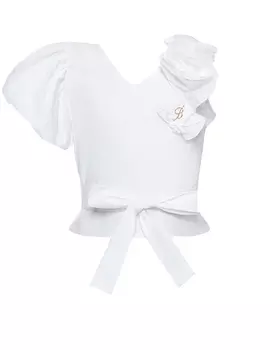 Укороченная блуза с одним рукавом Miss Blumarine