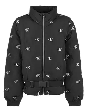 Укороченная черная куртка Calvin Klein детская