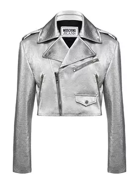 Укороченная куртка-косуха из эко-кожи Mo5ch1no Jeans