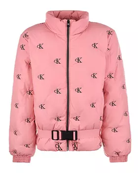 Укороченная розовая куртка Calvin Klein детская
