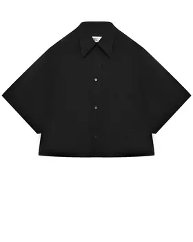 Укороченная рубашка, черная MM6 Maison Margiela