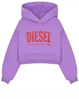 Укороченная сиреневая толстовка-худи Diesel детская