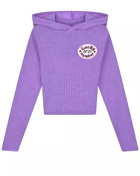 Укороченная сиреневая толстовка-худи No. 21 детская