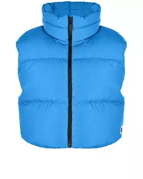 Укороченный синий жилет Bacon