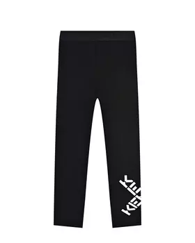 Утепленные черные леггинсы KENZO детские