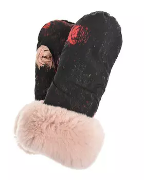 Варежки из овчины с принтом "розы" Ploomlé детские