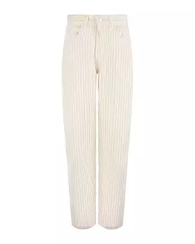 Вельветовые брюки молочного цвета Forte dei Marmi Couture