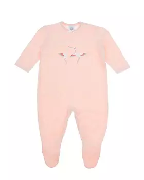 Велюровый комбинезон пудрового цвета Sanetta детский