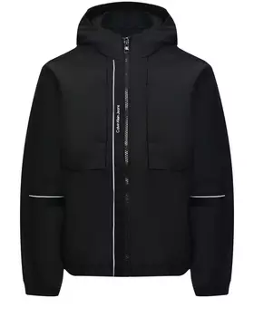 Ветровка с капюшоном, черная Calvin Klein