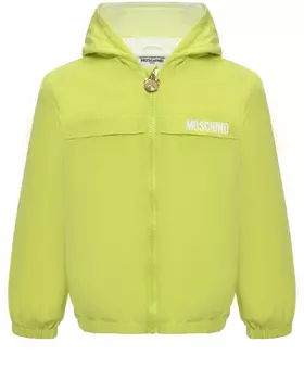 Ветровка с принтом на спине, салатовая Moschino
