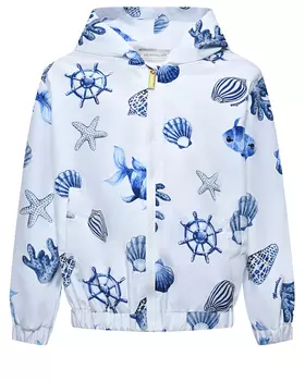 Ветровка со сплошным принтом "ракушки" Monnalisa