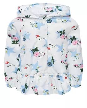 Ветровка сплошной принт звезды и цветы Monnalisa