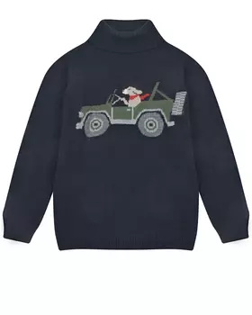 Водолазка с декором "машинка" Per te детская