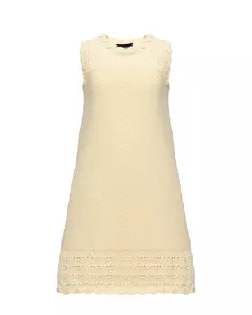 Вязаное платье кремового цвета Emporio Armani