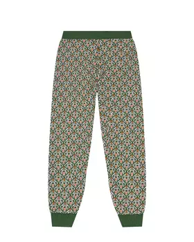 Вязаные леггинсы с зеленой отделкой Paade Mode детские