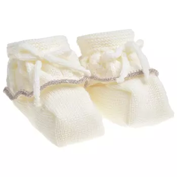 Вязаные пинетки молочного цвета Marlu детские