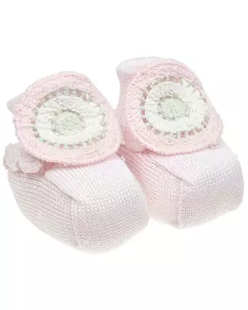 Вязаные пинетки, розовые Marlu