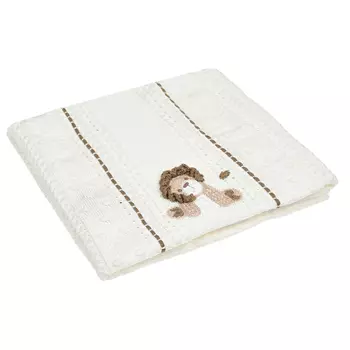 Вязаный плед с декором "лев" Marlu