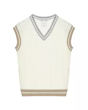 Вязаный жилет с бежевым кантом Eleventy