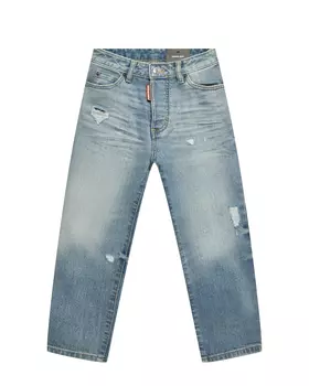 Выбеленные джинсы с разрезами Dsquared2