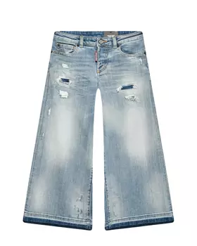 Выбеленные джинсы с разрезами Dsquared2