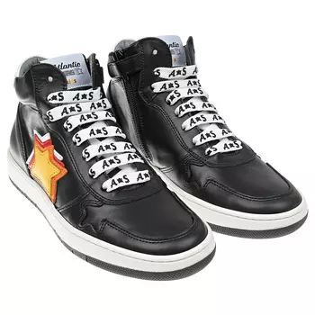 Высокие черные кеды с декором "звезда" Atlantic stars детские