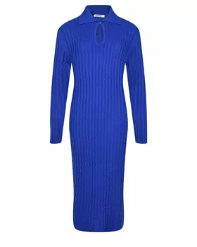 Ярко-синее платье из трикотажа Vivetta
