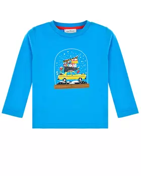 Ярко-синяя толстовка с новогодним принтом Marc Jacobs (The) детское