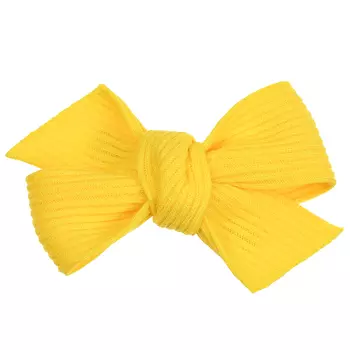 Заколка для волос бантик, желтая Tais