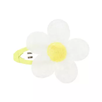 Заколка клик-клак "ромашка", бело-желтый Rena Chris детская