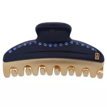 Заколка краб медиум, синий Alexander de Paris