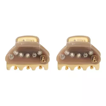 Заколка-краб со стразами, размер микро, 2 шт Alexander de Paris детская