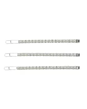 Заколка-невидимка с бусинами, серебро, 3 шт Tais детская