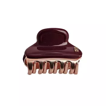 Заколка зажим краб миди, бордовый Alexander de Paris