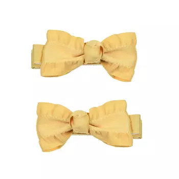 Заколка желтый бантик с воланами, 2 шт Tais