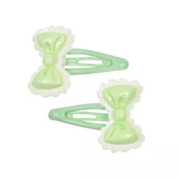 Заколки для волос бантики, зеленые Rena Chris