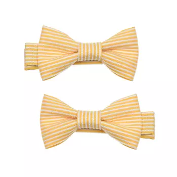 Зажим для волос бантик в полоску желтый, 2 шт Tais