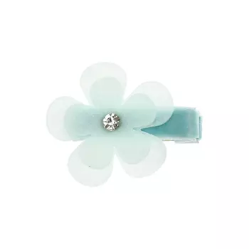 Зажим для волос цветок тканевый мятный Rena Chris детский
