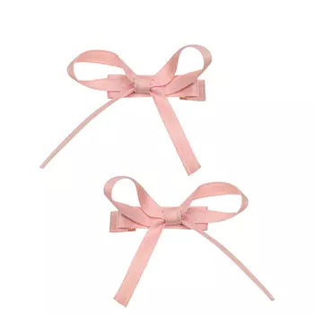 Зажим для волос персиковый в виде бантика, 2 шт Tais детский