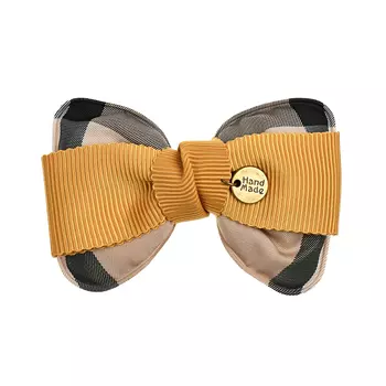 Зажим для волос с бантом бабочкой и желтой лентой Tais