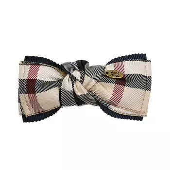 Зажим для волос с бантом бабочкой и синей вставкой Tais