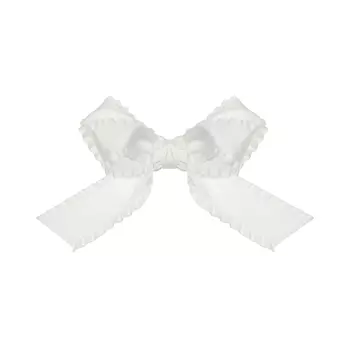 Зажим для волос с бантом гофре, белый Tais детский