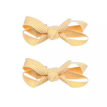 Зажим для волос в полоску желтый, 2 шт Tais