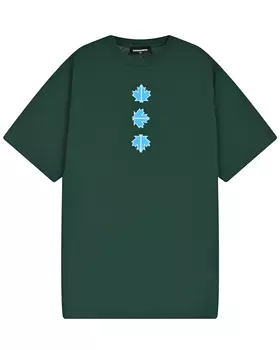 Зеленая футболка с лого Dsquared2 детская