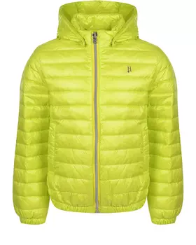 Зеленая глянцевая куртка Herno