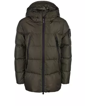 Зеленая куртка-пуховик с патчем Outhere детская