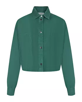 Зеленая вельветовая рубашка с накладными карманами Deha