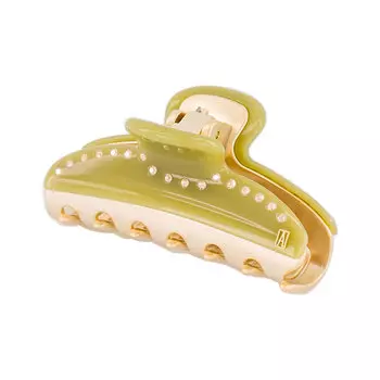 Зеленая заколка-краб со стразами, размер медиум Alexander de Paris детская