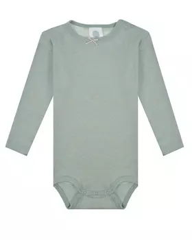 Зеленое боди с цветочным принтом Sanetta детское